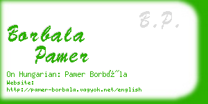 borbala pamer business card